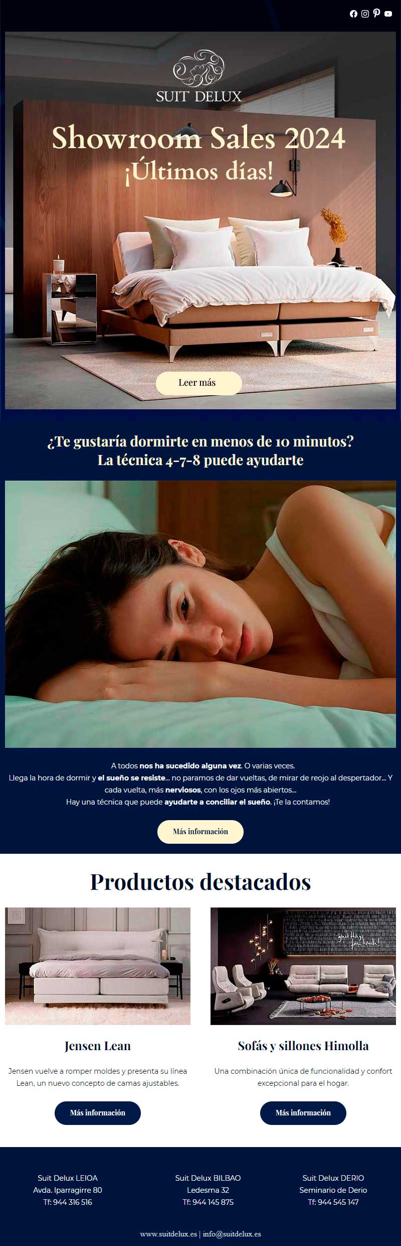 Boletín Febrero 2024. Showroom Sales Suit Delux ¡Últimos días!