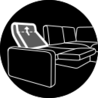 Reposacabezas: ajuste manual de inclinación Sofás y sillones Himolla. Funcionalidades