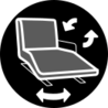 Área de asiento giratoria Sofás y sillones Himolla. Funcionalidades